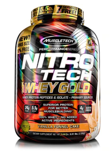 NITRO-TECH 100% Whey Gold 5.53lb vanilla funnel cake - MT